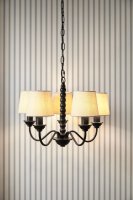 Laura Ashley Norbury 5 Light Armed Pendant Matt Black with Shade