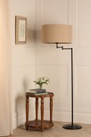 Laura Ashley Marlowe Floor Lamp Matt Black with Shade