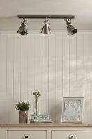 Laura Ashley Rufus 3 Light Bar Spotlight Industrial Nickel
