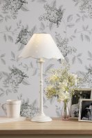 Laura Ashley Cordwell Table Lamp Matt White with Shade