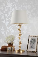 Laura Ashley Halton Table Lamp Distressed Gold Leaf with Shade