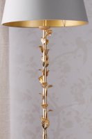 Laura Ashley Halton Floor Lamp Distressed Gold Leaf with Shade