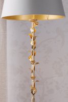 Laura Ashley Halton Floor Lamp Distressed Gold Leaf with Shade