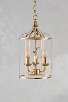 Laura Ashley Halton 3 Light Pendant Distressed Gold Leaf