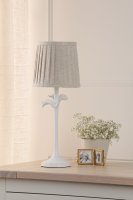 Laura Ashley Eleni Table Lamp Matt White with Shade
