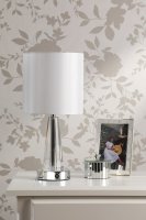 Laura Ashley Blake Table Lamp Polished Chrome and Crystal with Shade LED
