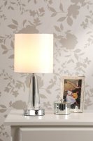 Laura Ashley Blake Table Lamp Polished Chrome and Crystal with Shade LED
