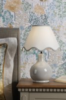 Laura Ashley Bramhope Table Lamp Grey Ceramic with Shade