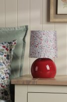 Laura Ashley Knowlton Table Lamp Pink Crackle Glaze with Shade