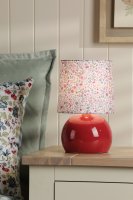 Laura Ashley Knowlton Table Lamp Pink Crackle Glaze with Shade