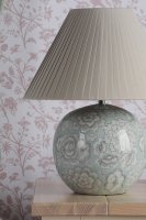 Laura Ashley Montford Table Lamp Blue Ceramic with Shade