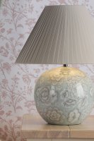 Laura Ashley Montford Table Lamp Blue Ceramic with Shade