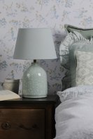 Laura Ashley Campion Table Lamp Blue Ceramic with Shade