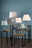 Laura Ashley Carson Medium table Lamp Polished Nickel & Crystal Base Only