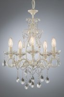 Laura Ashley Shamley 5lt Chandelier Matt White Glass