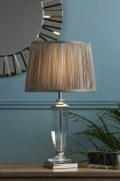 Laura Ashley Carson Medium table Lamp Polished Nickel & Crystal Base Only