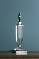 Laura Ashley Carson Medium table Lamp Polished Nickel & Crystal Base Only
