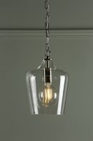 Laura Ashley Ockley Pendant Polished Chrome & Glass