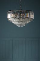 Laura Ashley Vienna 9lt Chandelier Crystal & Polished Chrome