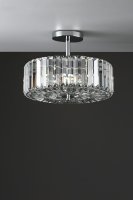 Laura Ashley Fernhurst 3lt Semi Flush Polished Chrome Glass