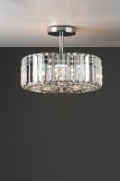 Laura Ashley Fernhurst 3lt Semi Flush Polished Chrome Glass