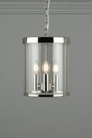 Laura Ashley Selbourne 3lt Lantern Polished Nickel Glass
