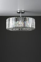 Laura Ashley Fernhurst 4lt Semi Flush Polished Chrome Glass