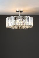 Laura Ashley Fernhurst 4lt Semi Flush Polished Chrome Glass