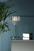 Laura Ashley Vienna Table Lamp Crystal & Polished Chrome