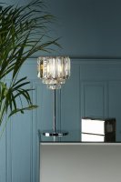 Laura Ashley Vienna Table Lamp Crystal & Polished Chrome