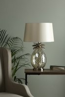 Laura Ashley Pineapple Large Table Lamp Champagne Cut Glass with Shade