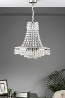 Laura Ashley Enid 5lt Chandelier Polished Nickel & Cut Glass