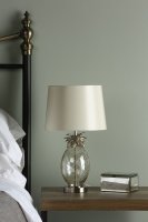 Laura Ashley Small Pineapple Table Lamp Champagne Cut Glass with Shade