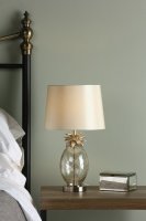 Laura Ashley Small Pineapple Table Lamp Champagne Cut Glass with Shade