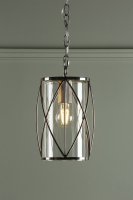 Laura Ashley Beckworth Lantern Polished Nickel Glass