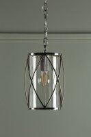 Laura Ashley Beckworth Lantern Polished Nickel Glass