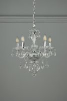 Laura Ashley Harriet 5 Light Crystal & Polished Chrome Chandelier