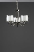 Laura Ashley Southwell 3lt Chandelier Polished Nickel & Glass Shades