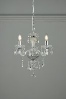 Laura Ashley Harriet 3 Light Crystal & Polished Chrome Chandelier