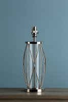 Laura Ashley Beckworth Small Table Lamp Polished Nickel Glass Base Only