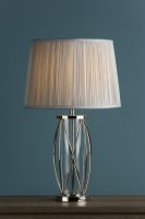 Laura Ashley Beckworth Small Table Lamp Polished Nickel Glass Base Only