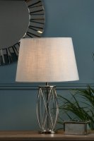 Laura Ashley Beckworth Small Table Lamp Polished Nickel Glass Base Only