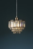 Laura Ashley Vienna Easy Fit Pendant Crystal & Antique Brass