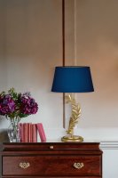 Laura Ashley Archer Table Lamp Leaf Design Gold with Shade