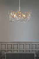 Laura Ashley Willow 3lt Pendant Champagne & Clear Crystal