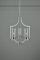 Laura Ashley Joseph 3lt Chandelier Polished Chrome Glass