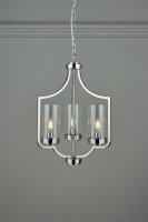 Laura Ashley Joseph 3lt Chandelier Polished Chrome Glass