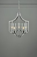 Laura Ashley Joseph 5lt Chandelier Polished Chrome Glass