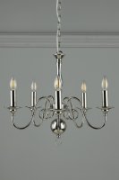 Laura Ashley Winchester 5lt Pendant Polished Nickel