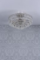 Laura Ashley Enid 5lt Semi Flush Polished Nickel Crystal
